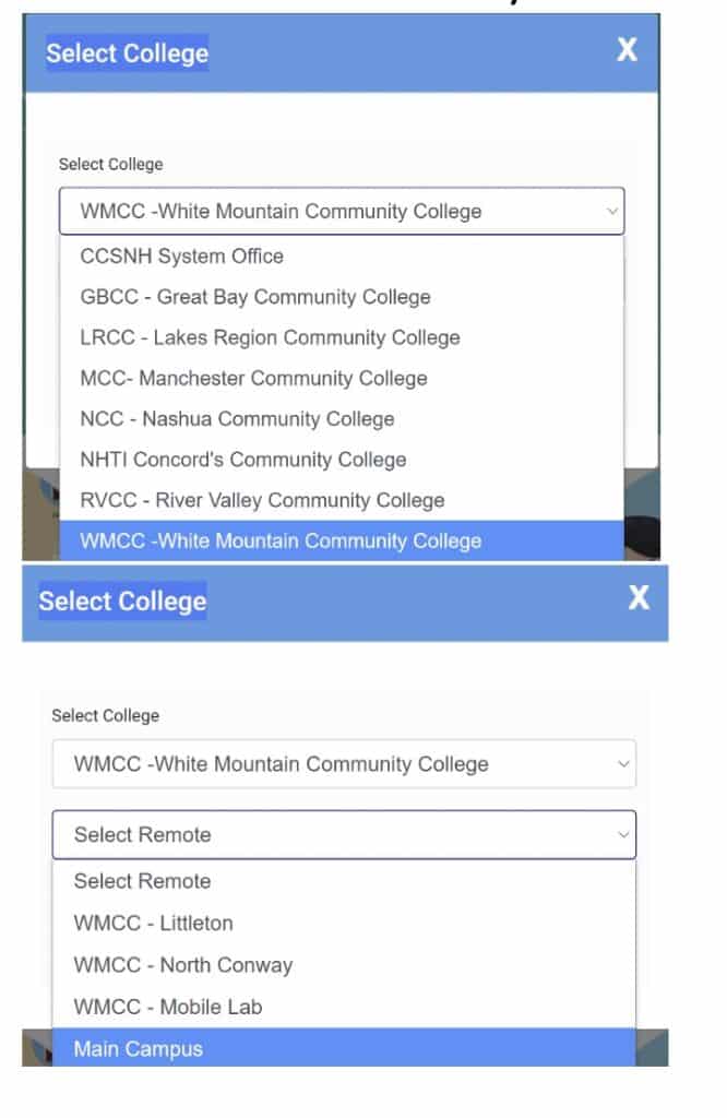 location selector